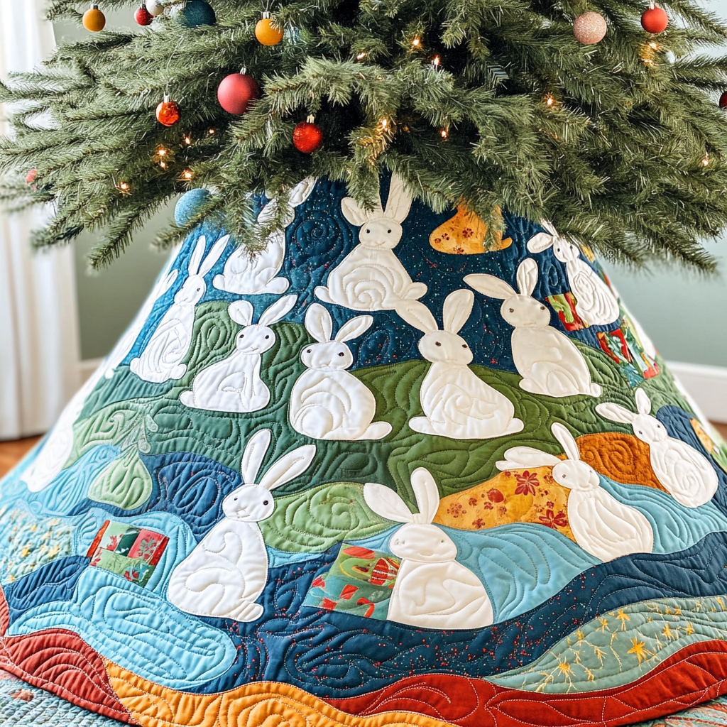 Bunny DAI090924020 Quilted Tree Skirt