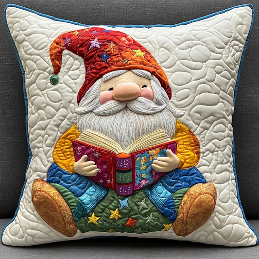 Reading Gnome DAI241224046 Quilted Pillow Case