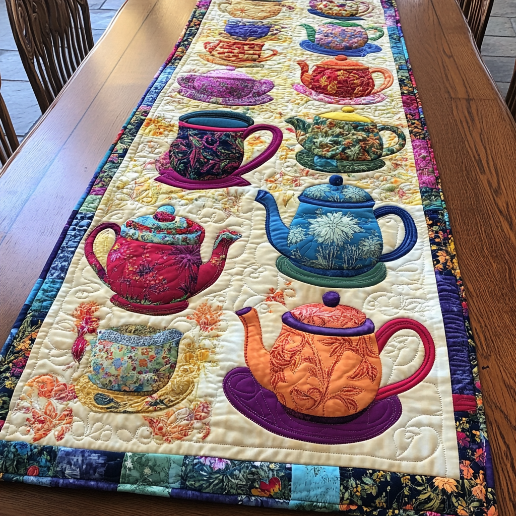 Teapot TAI041024290 Quilted Table Runner