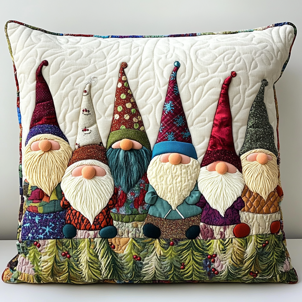 Christmas Gnome TAI181024496 Quilted Pillow Case