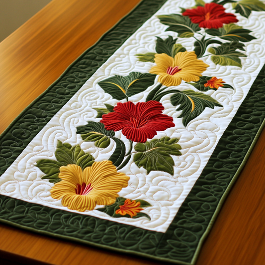 Hawaiian Hibiscus DAI110225327 Quilted Table Runner