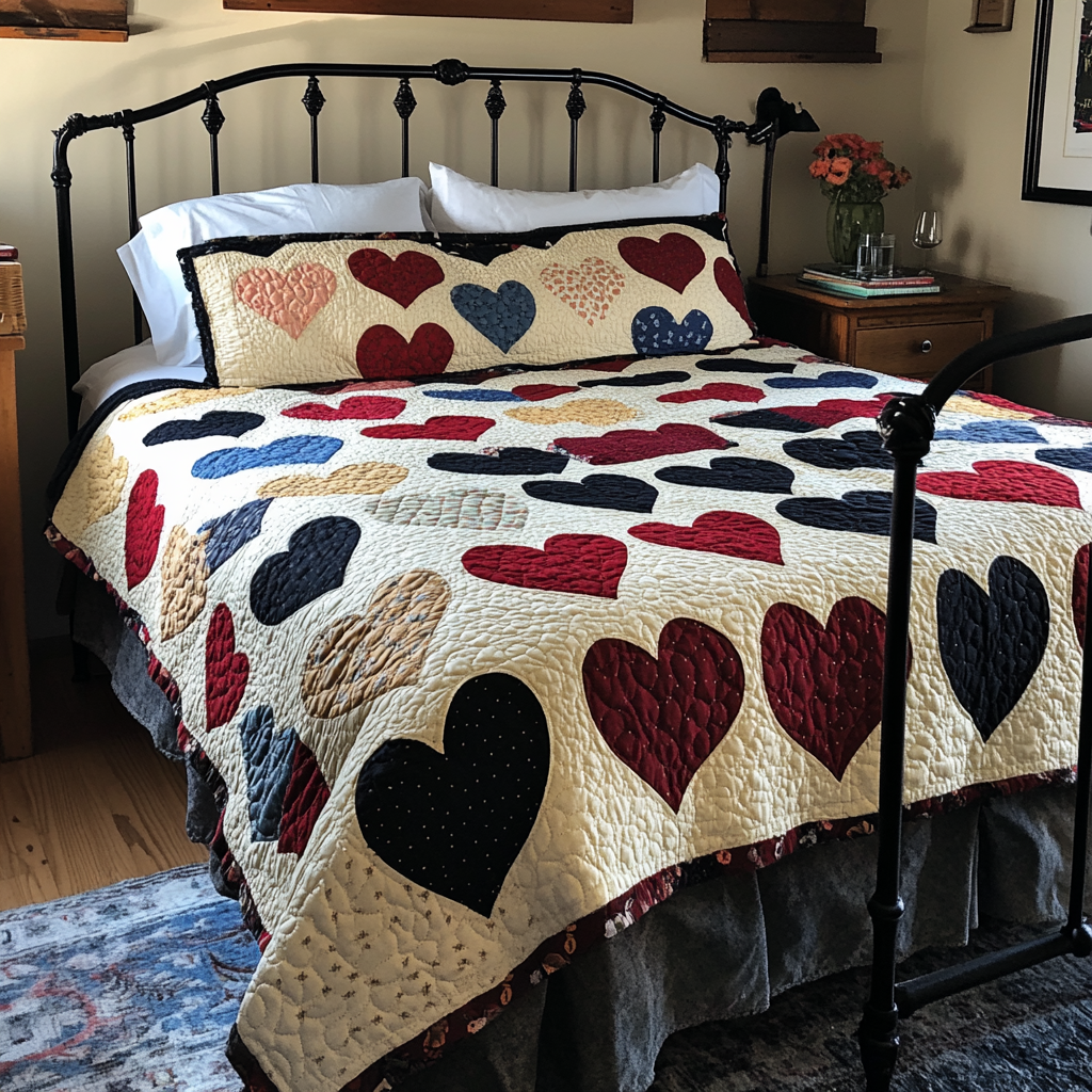 Heart TAI121024028 Quilt Bedding Set