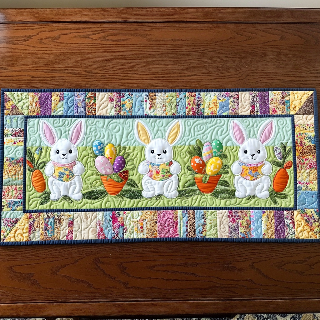 Easter Bunny DAI040225419 Quilted Table Runner