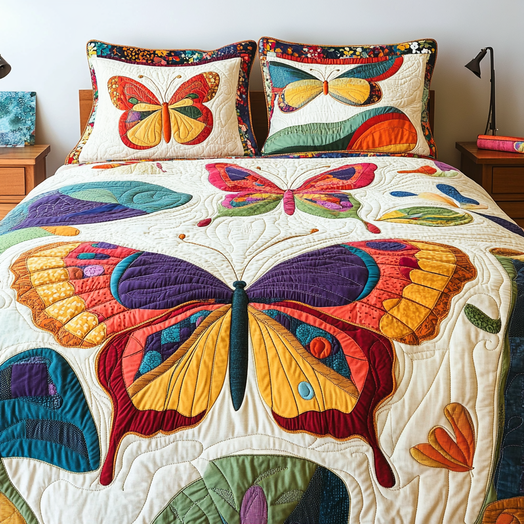 Butterfly TAI080824126 Quilt Bedding Set