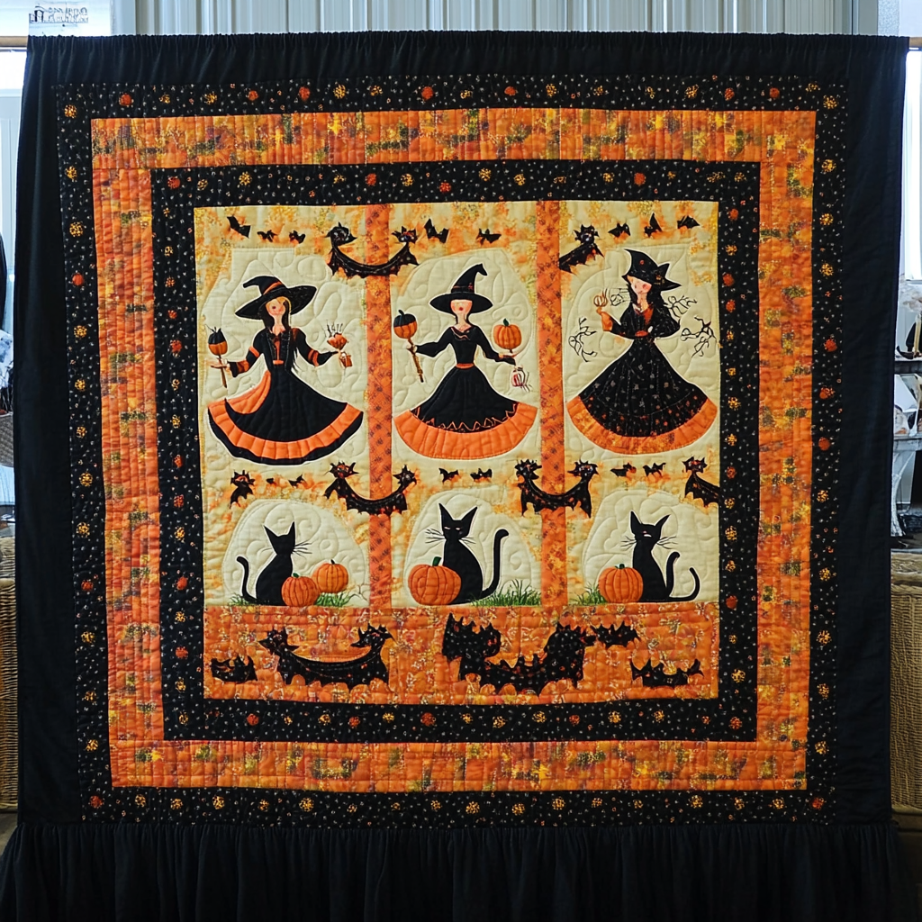 Halloween Witches TAI040924292 Quilt Blanket