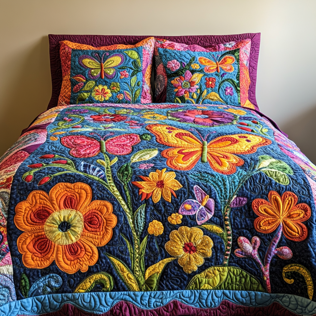 Butterfly Garden DAI110225127 Quilt Bedding Set