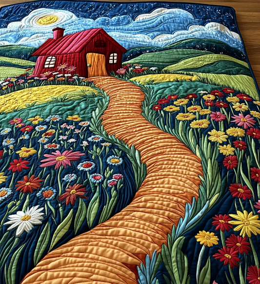 Flower Farm House DAI090125242 Quilt Blanket