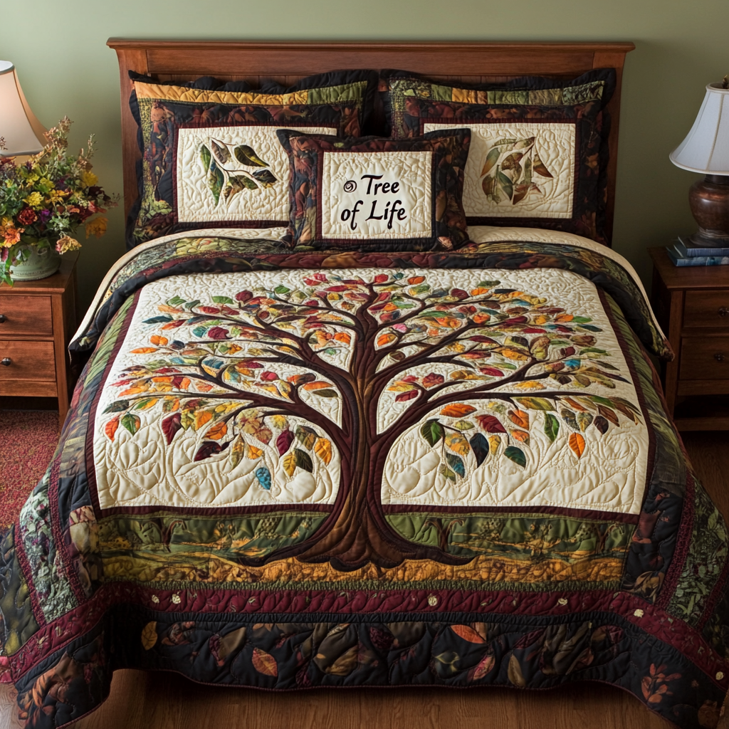 Tree Of Life TAI101224538 Quilt Bedding Set