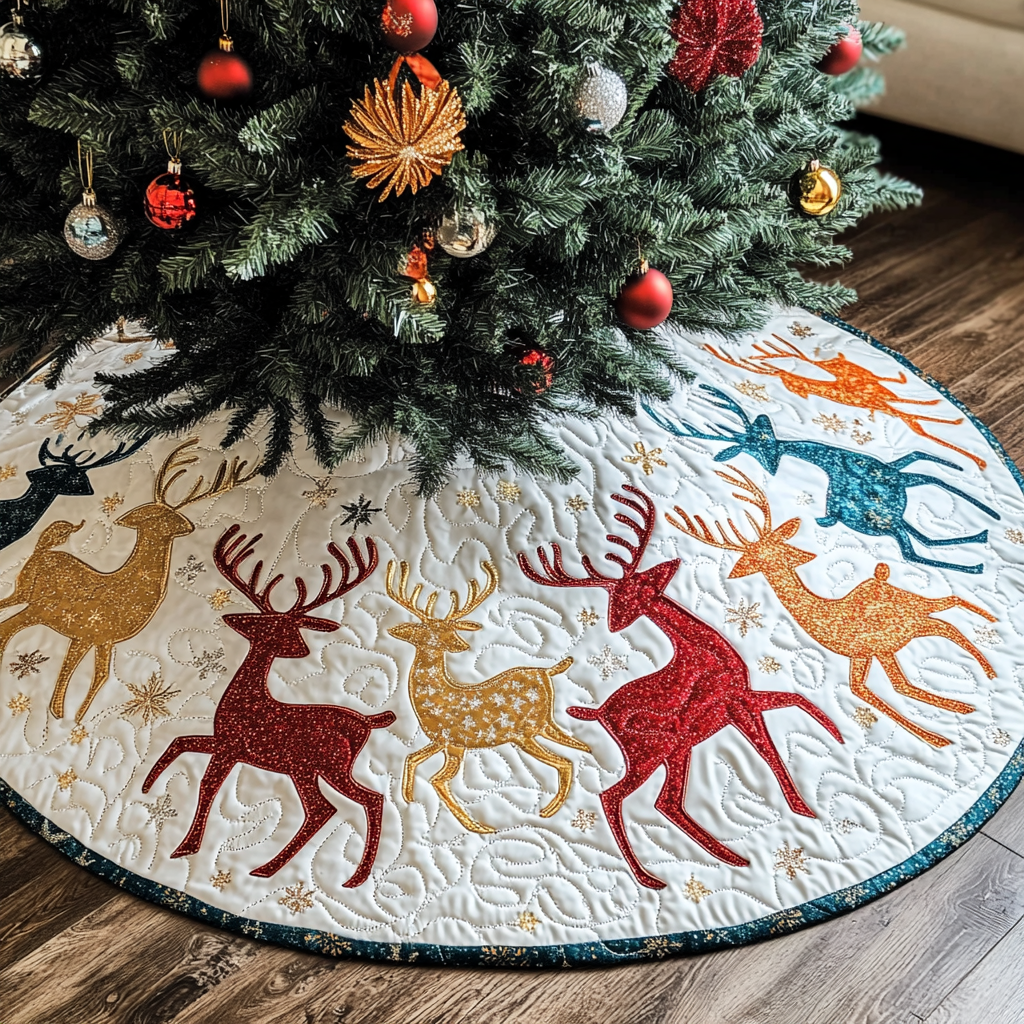 Reindeer DAI040924151 Quilted Tree Skirt