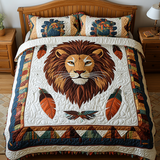 Native American Lion DAI241224161 Quilt Bedding Set