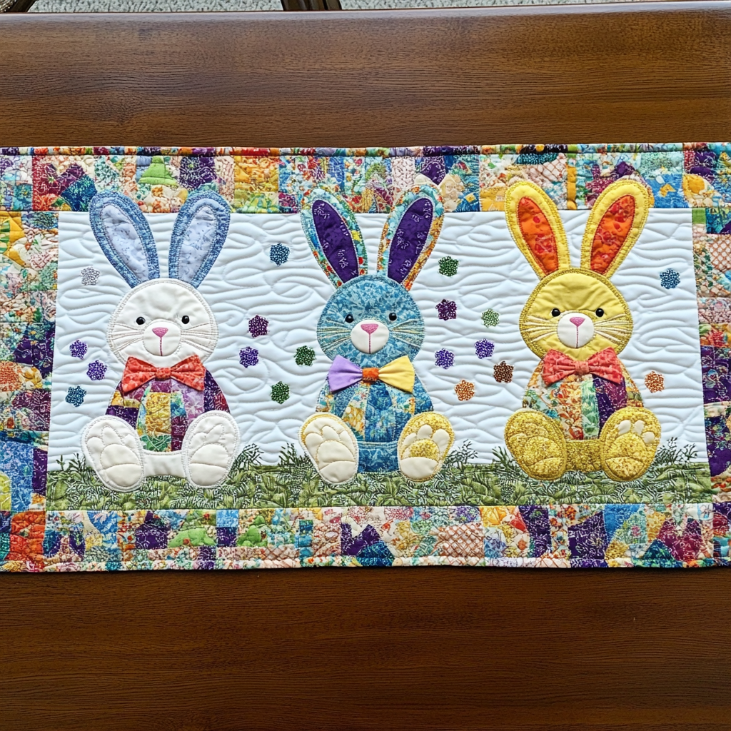 Easter Bunny DAI040225417 Quilted Table Runner