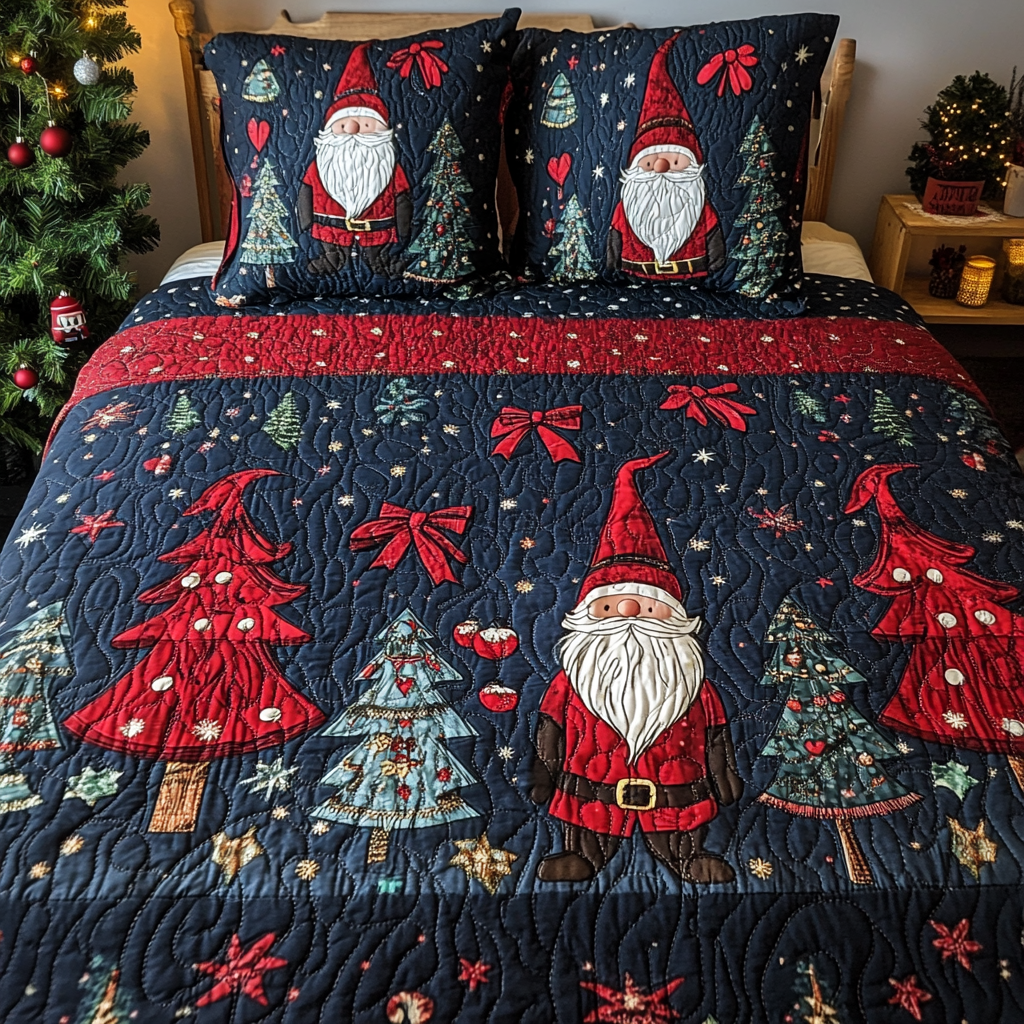 Christmas Gnome TAI181024205 Quilt Bedding Set