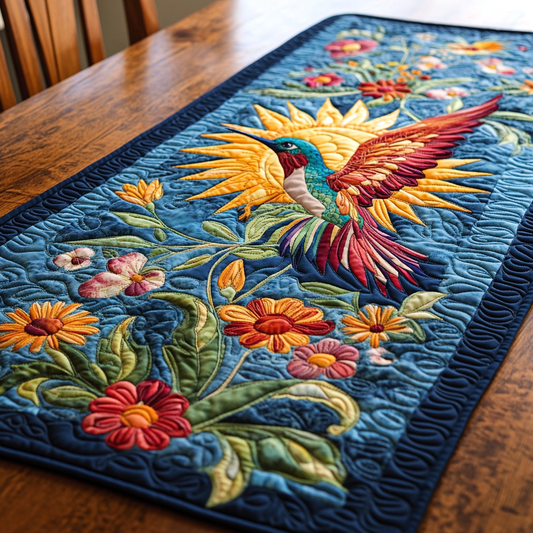 Hummingbird DAI110225344 Quilted Table Runner