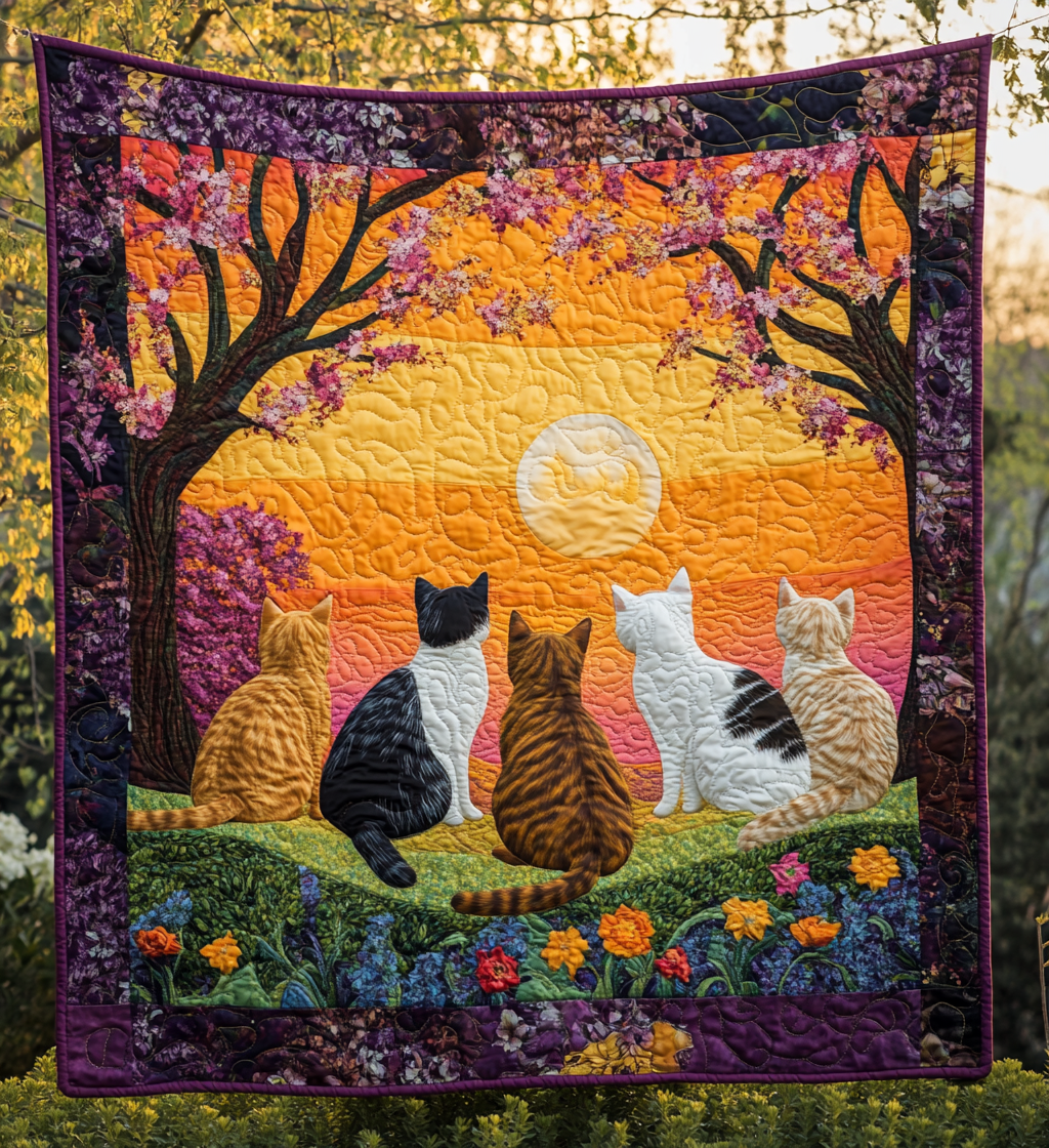 Cat Garden DAI090125214 Quilt Blanket