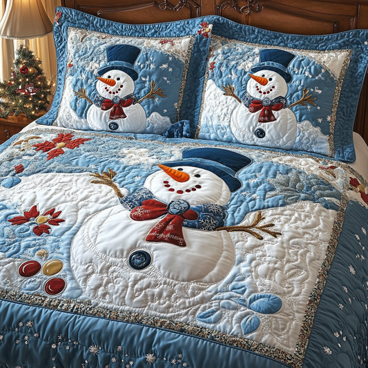 Christmas Snowman TAI101224345 Quilt Bedding Set