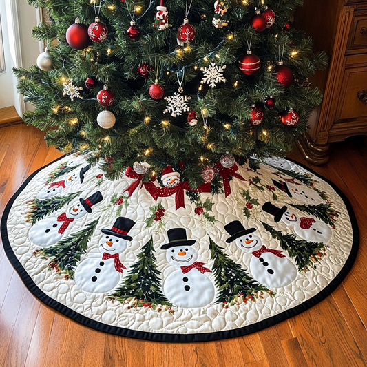 Christmas Snowman TAI141124325 Quilted Tree Skirt