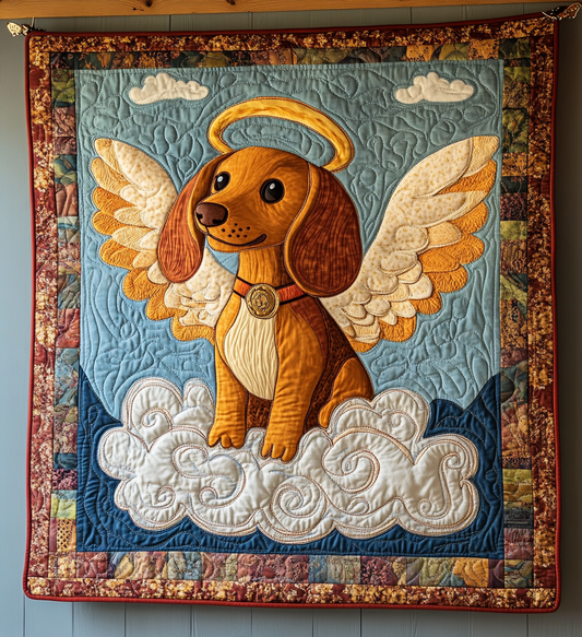 Dachshund Angel DAI090125176 Quilt Blanket