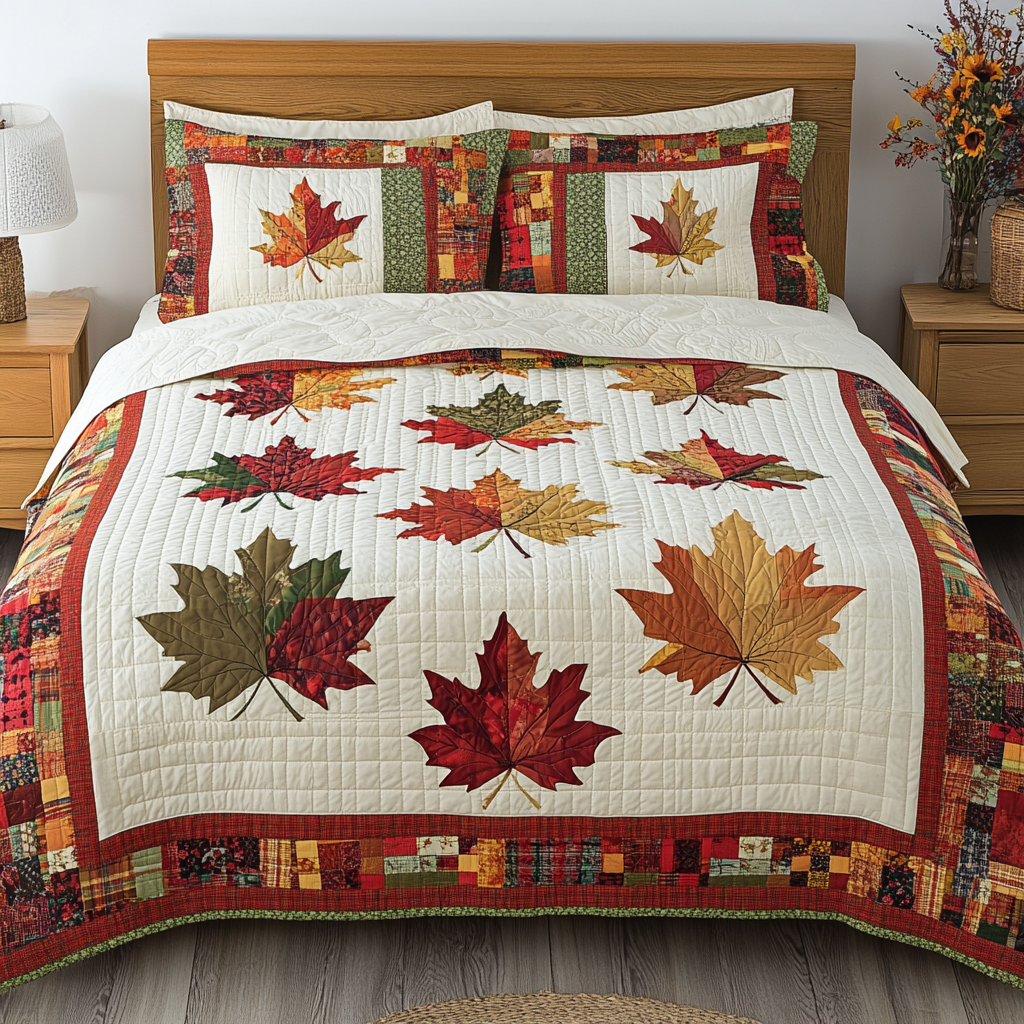 Maple Leaves DAI040924014 Quilt Bedding Set