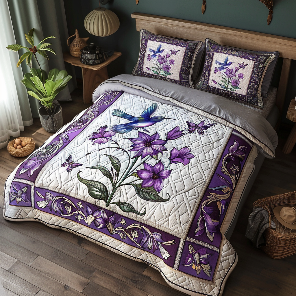 Hummingbird TAI111124160 Quilt Bedding Set