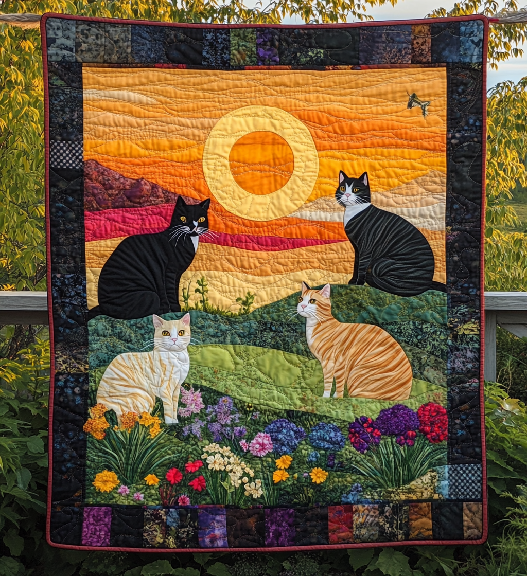 Cat Garden DAI090125209 Quilt Blanket