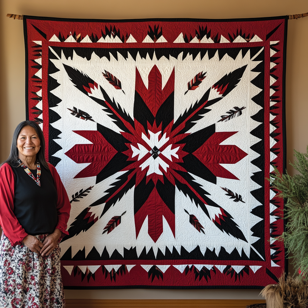 Native American TAI091024170 Quilt Blanket