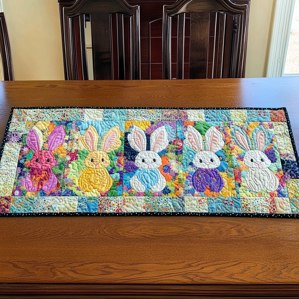 Easter Bunny DAI040225418 Quilted Table Runner
