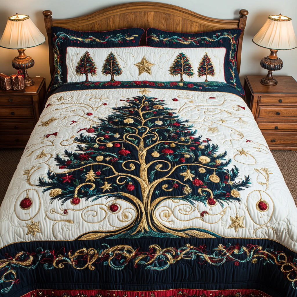 Christmas Tree TAI111124115 Quilt Bedding Set