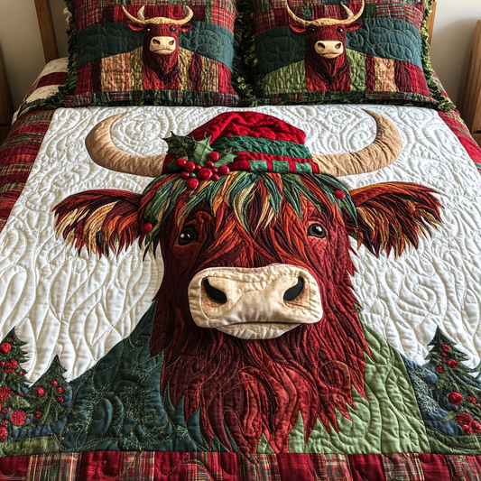 Christmas Highland Cow DAI181124023 Quilt Bedding Set