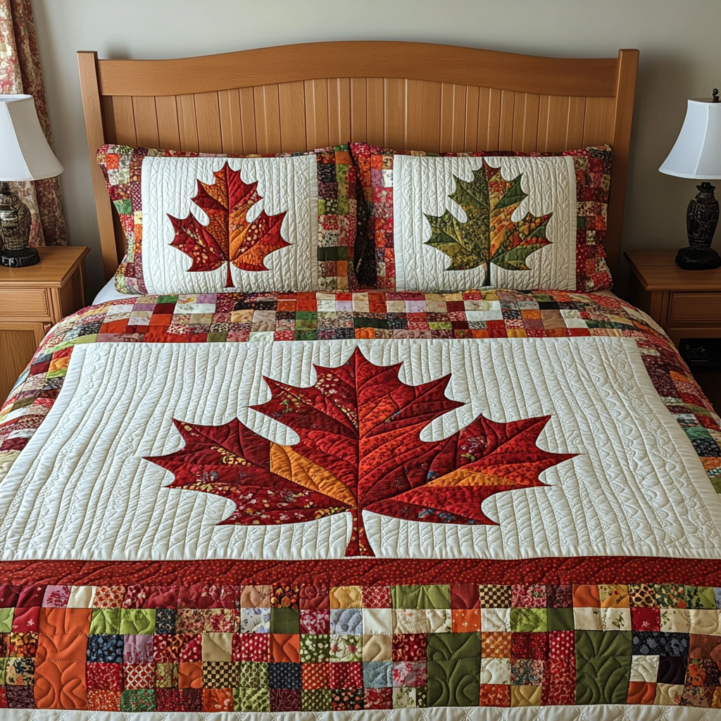 Maple Leaves DAI280824113 Quilt Bedding Set