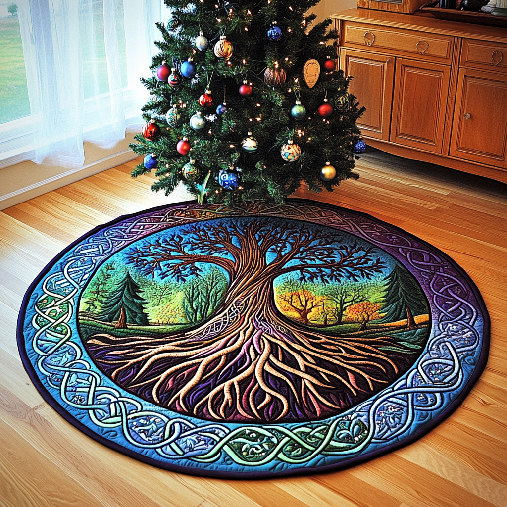 Tree Of Life TAI101224642 Quilted Tree Skirt