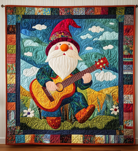 Gnome Guitarist DAI241224338 Quilt Blanket