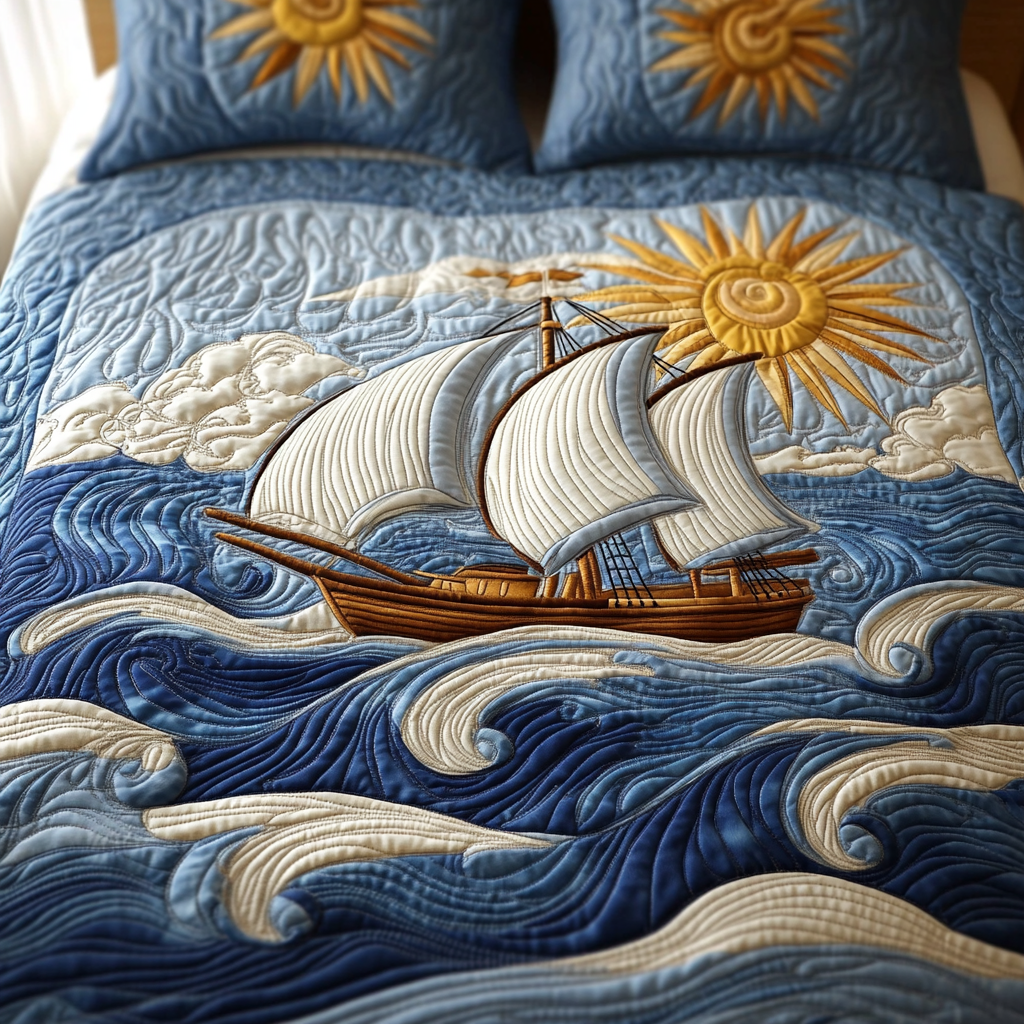 Nautical Ship DAI200125013 Quilt Bedding Set – Charming Favor