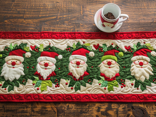 Christmas Santa TAI111124281 Quilted Table Runner