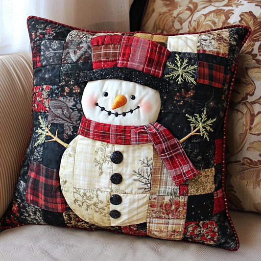 Christmas Snowman TAI130824255 Quilted Pillow Case