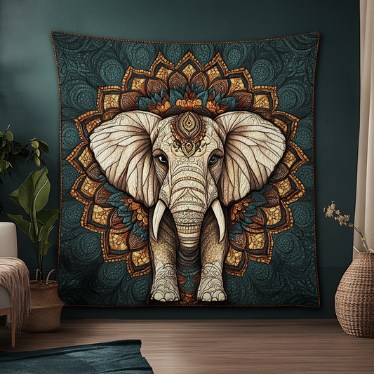 Mandala Elephant DAI241224428 Quilt Blanket