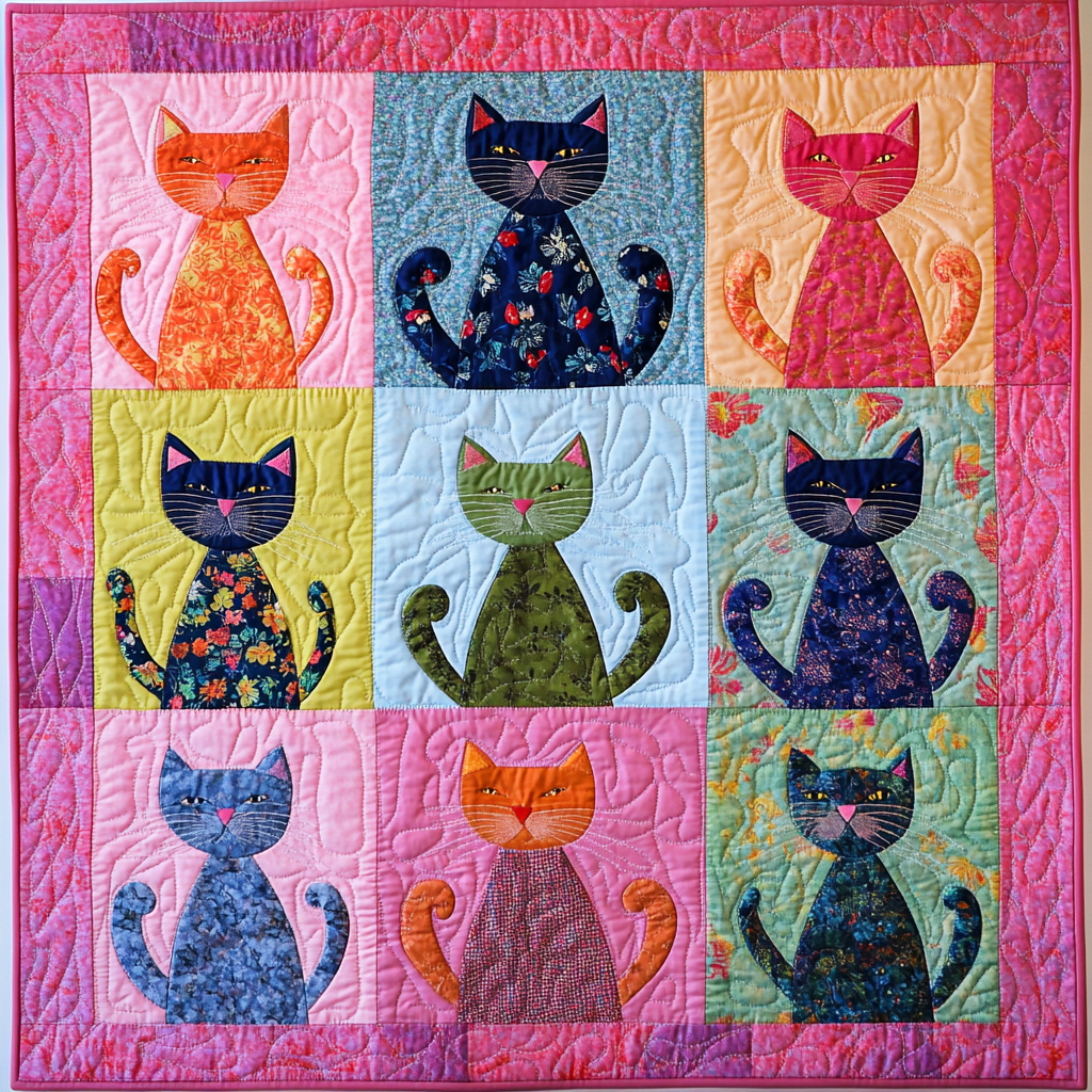 Cat DAI070824111 Quilt Blanket