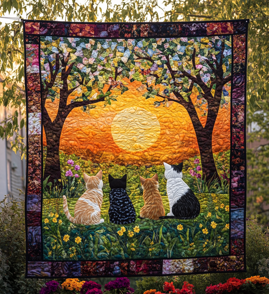 Cat Garden DAI090125211 Quilt Blanket