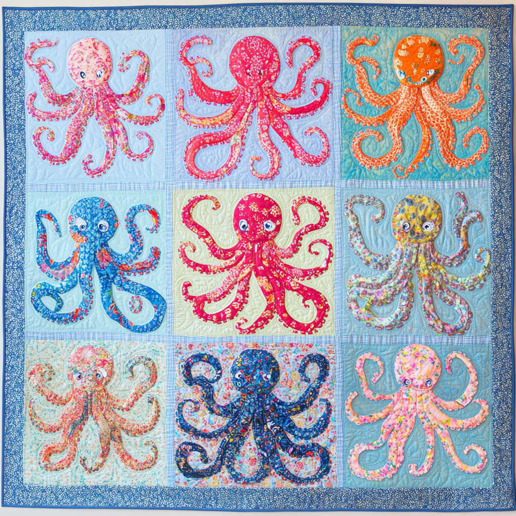 Octopus DAI040924212 Quilt Blanket