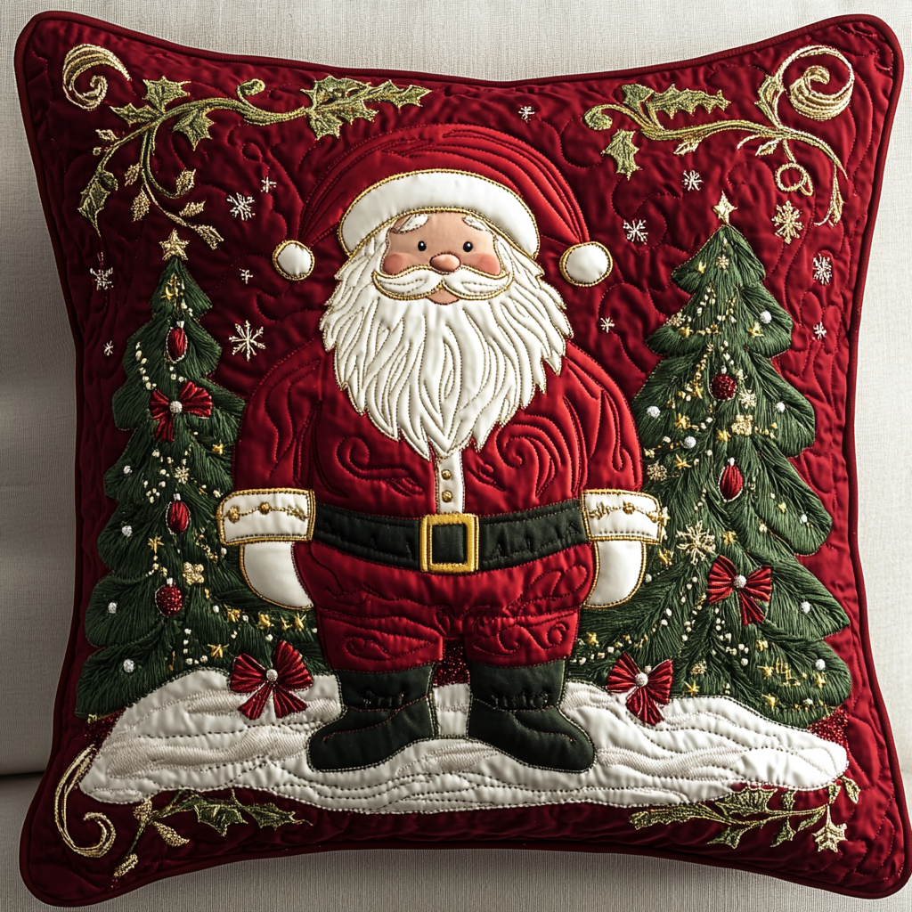 Christmas Santa TAI141124369 Quilted Pillow Case