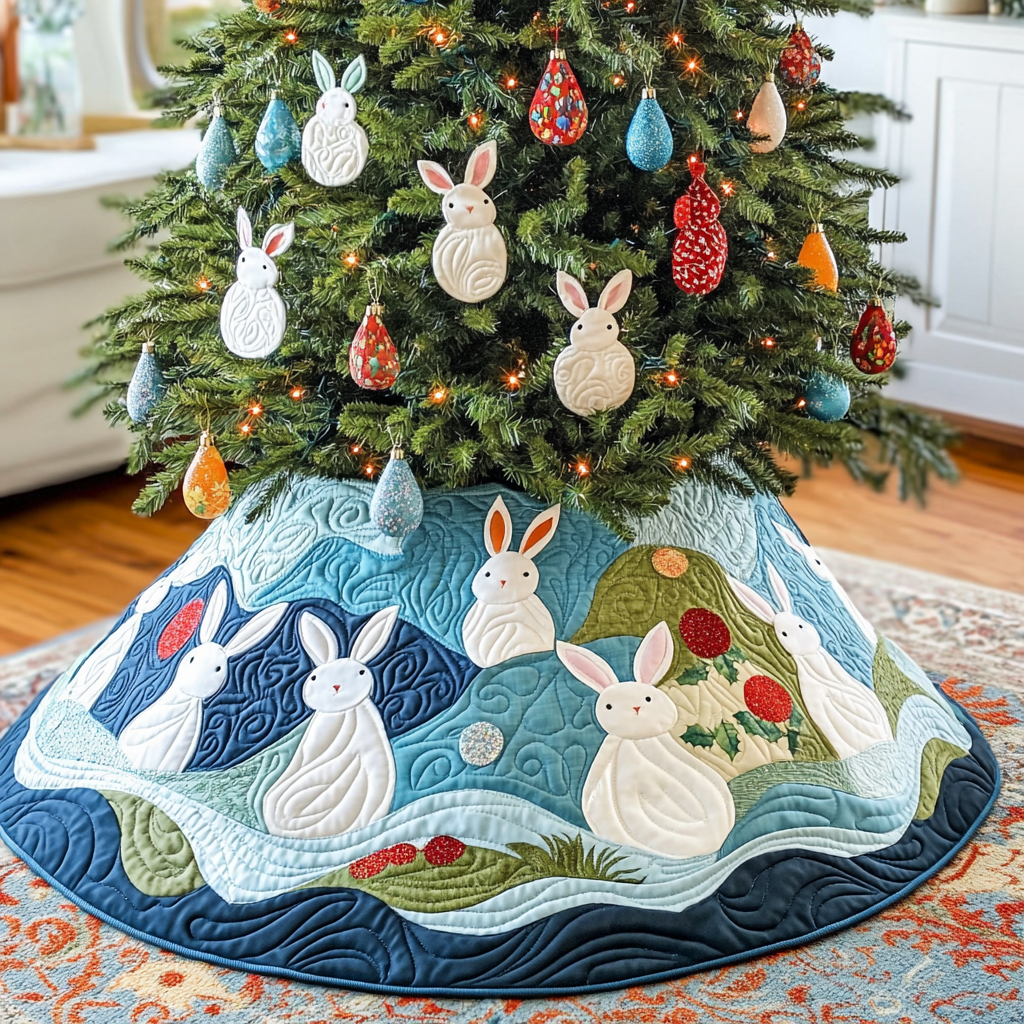 Bunny DAI090924021 Quilted Tree Skirt