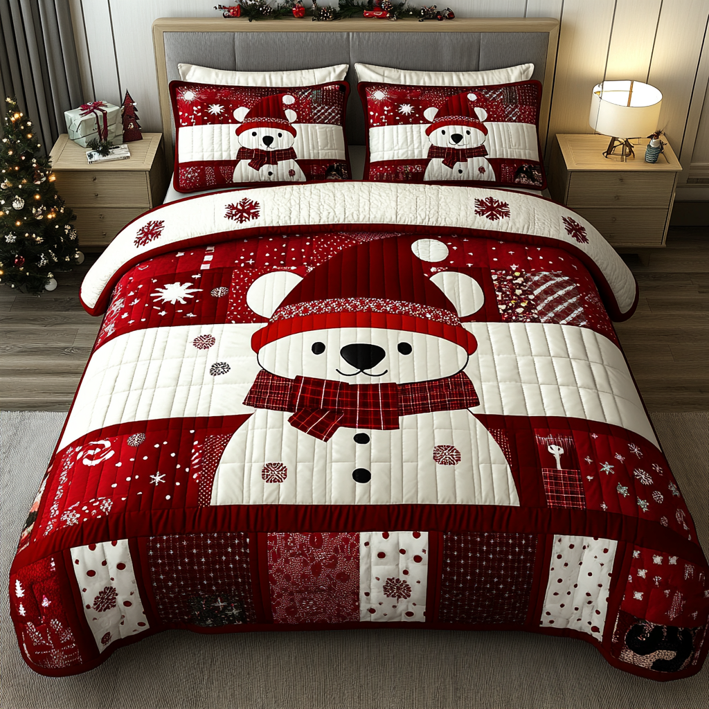 Christmas Polar Bear DAI201124372 Quilt Bedding Set