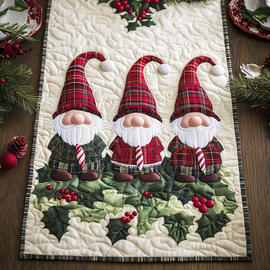 Christmas Gnome TAI101224576 Quilted Table Runner