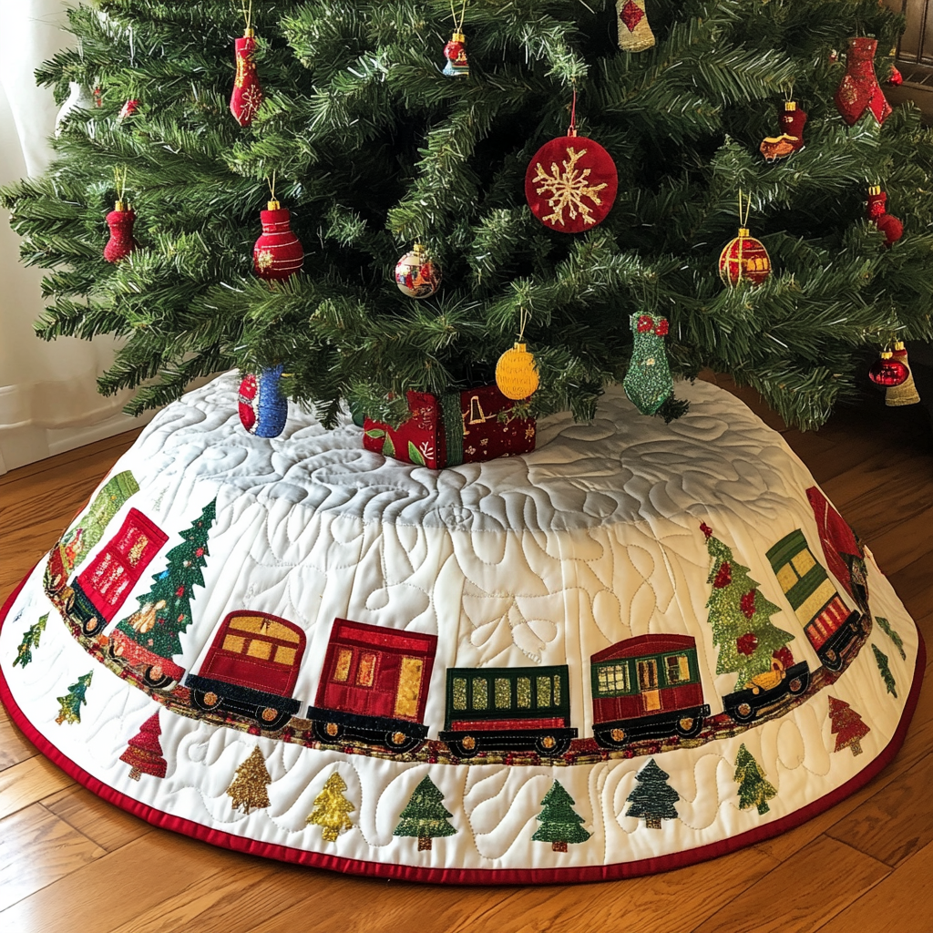 Christmas Truck DAI090924038 Quilted Tree Skirt