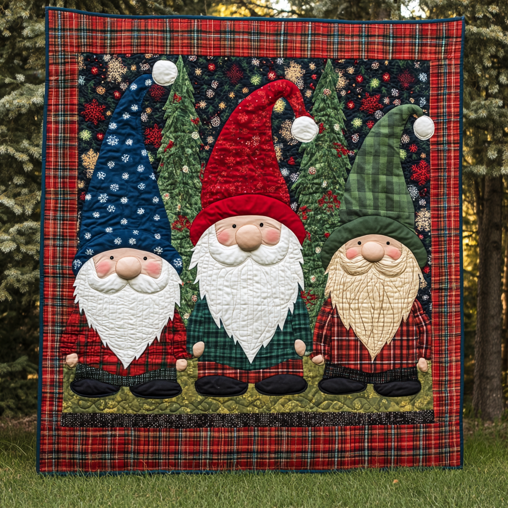 Christmas Gnome TAI151024445 Quilt Blanket