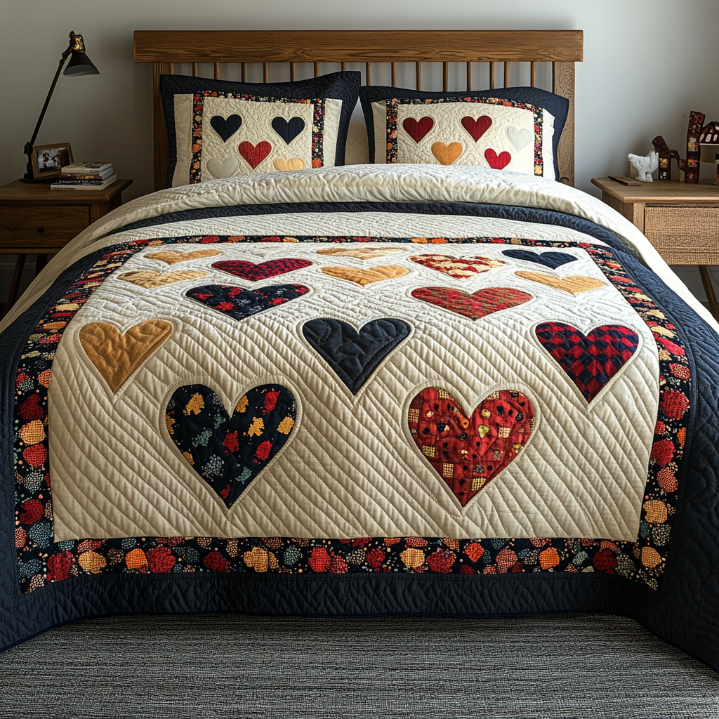 Heart DAI280824098 Quilt Bedding Set