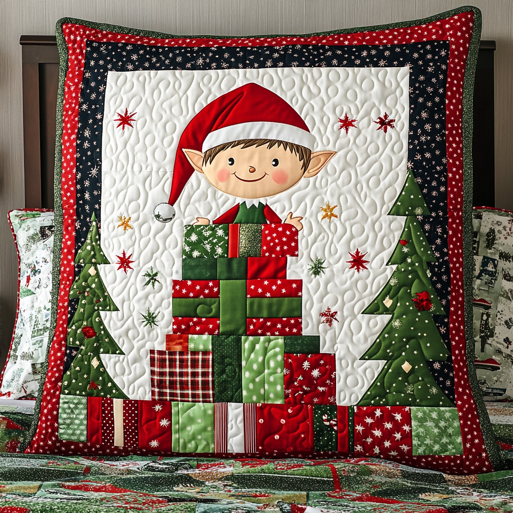 Christmas Elf DAI201124479 Quilted Pillow Case