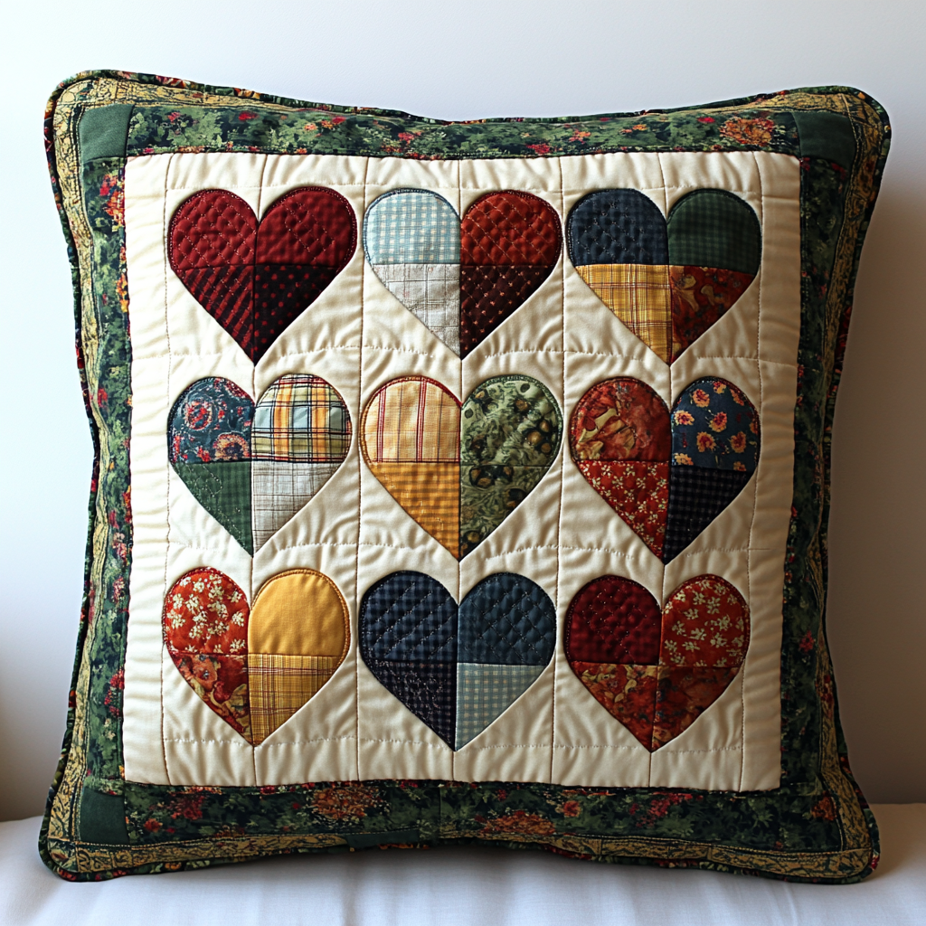 Heart DAI230924159 Quilted Pillow Case