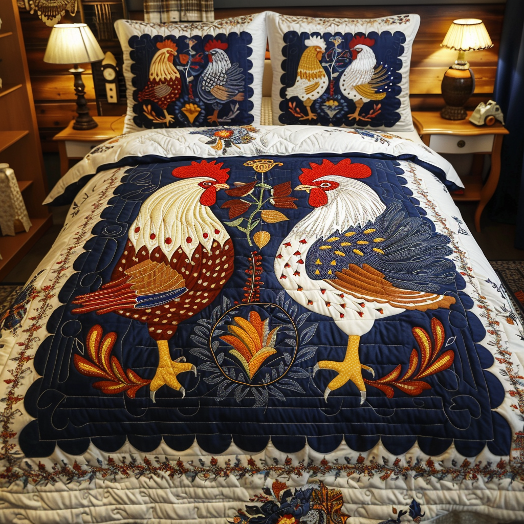 Chicken TAI100724081 Quilt Bedding Set