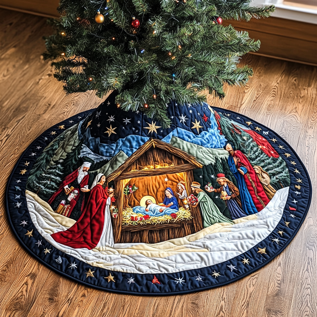 Nativity Scene TAI041024040 Quilted Tree Skirt