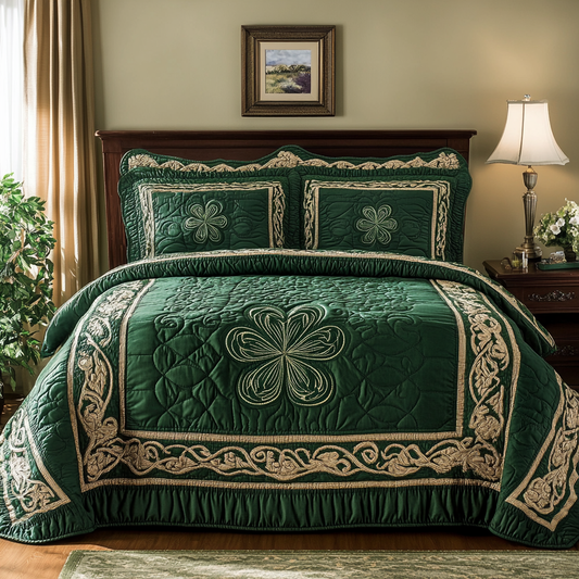 Celtic Shamrock TAI101224466 Quilt Bedding Set